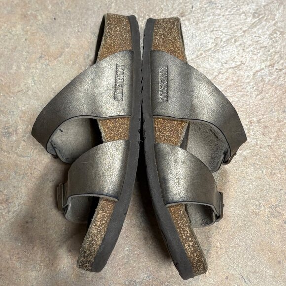 Birkenstock Sydney Slide Sandals Graceful Taupe Womens 39 US 8 Straps Cork - Picture 7 of 14